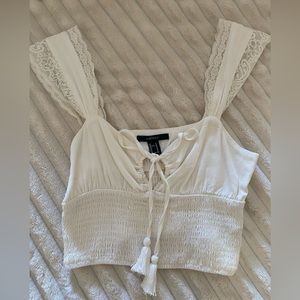 White forever 21 crop top
